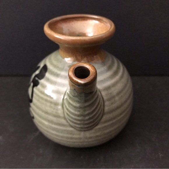 Vintage traditional Hagi-Yagi Pottery with double TEA / SAKE set with 5 tea cups - Picture 5 of 9